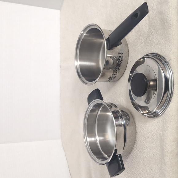 Ekco double boiler 1 quart sauce pan Daisy pattern - Picture 2 of 3